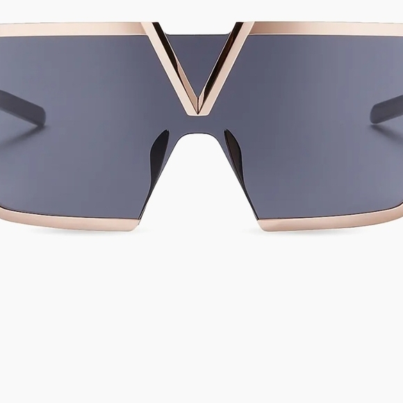 Valentino Garavani Black and Gold Sunglasses - Picture 1 of 4
